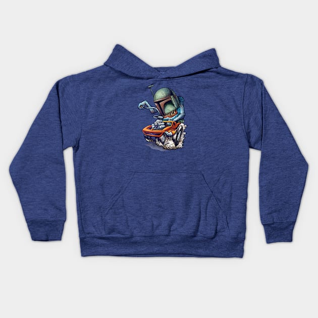 Boba Vette Kids Hoodie by ChetArt